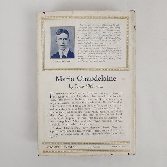 Maria Chapdelaine : A Tale of the Lake St John Country by Louis Hemon 1927 Book - Picture 2 of 10